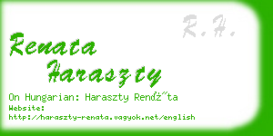 renata haraszty business card